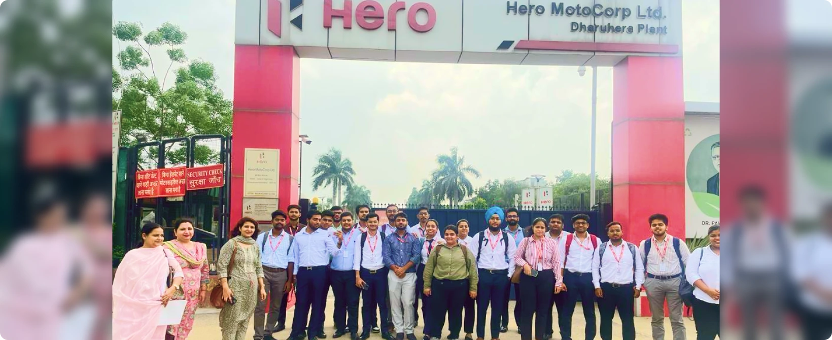 Industry visit HeroMotocorp Plant Dharuhera, Haryana