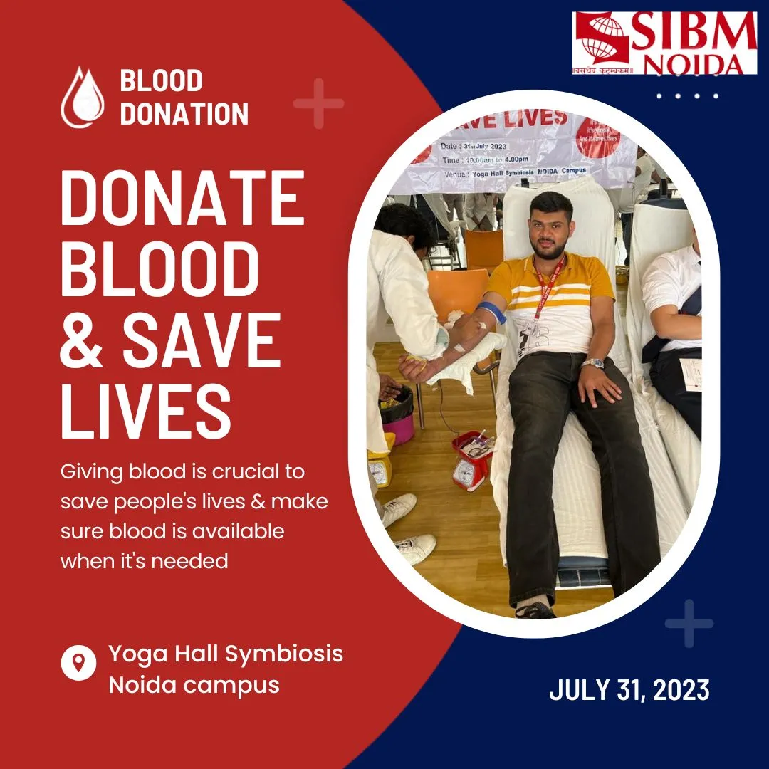 SIBM-Noida Hosts Successful Blood Donation Camp- A Lifesaving Gesture